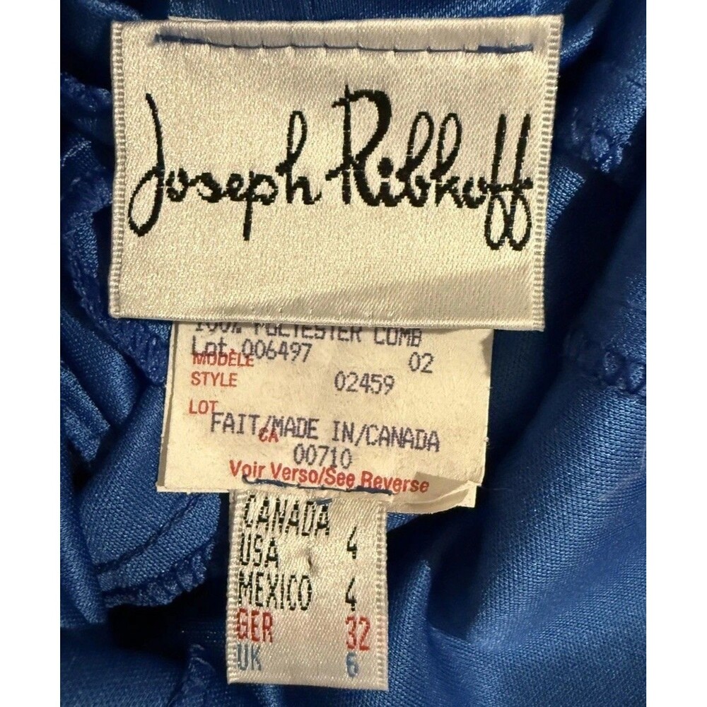 Joseph Ribkoff  Full Length Evening Gown Navy Dress size 4 - Picture 7 of 8